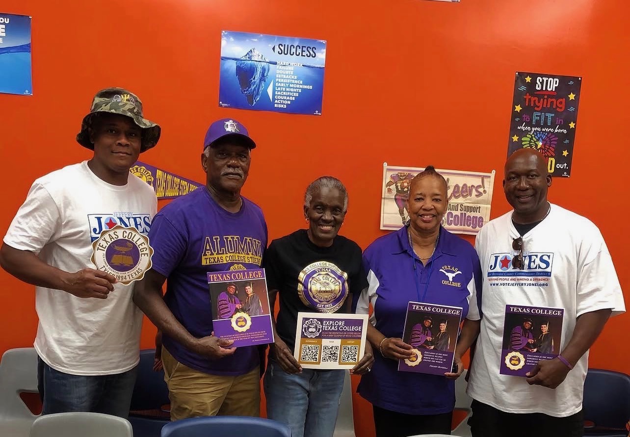 Jeffery Jones with community members